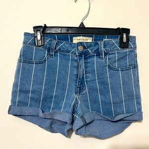Pacsun Super Stretch Shortie Pin Stripe Short